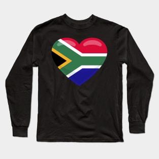 South Africa Flag Heart Long Sleeve T-Shirt